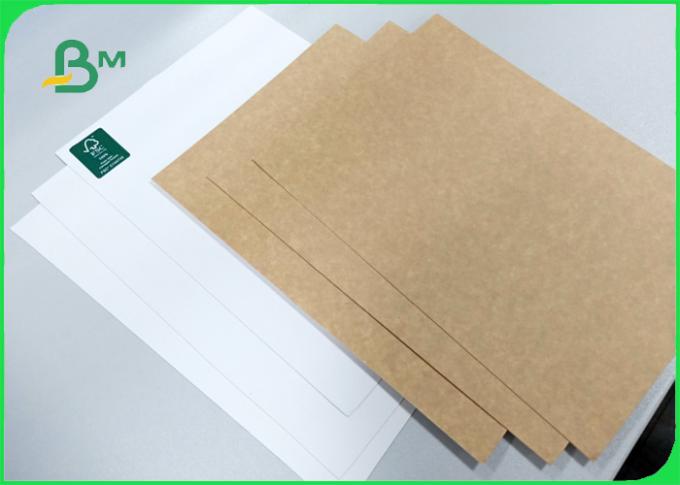250gsm smooth surface FDA white face top of kraft liner for advertising Design