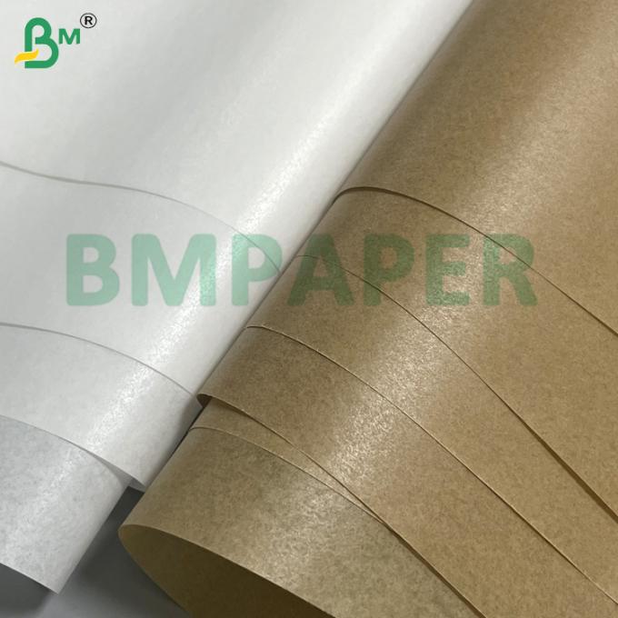 40g 45g 50g White & Brown Waterproof & Moisture - Resistant Baking Paper Double - Sided Silicone Coating Food Packaging Microwave Safe 
