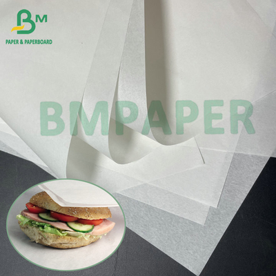 34gsm 40gsm 45gsm Bạch hoặc nâu giấy chống mỡ cuộn cho đóng gói bánh sandwich