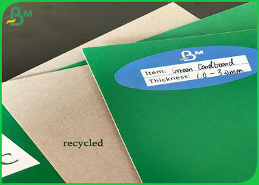 1mm đến 3mm bề mặt tái chế màu xanh lá cây với bìa cứng màu xám để đóng gói