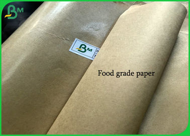 FDA Một mặt PE tráng thực phẩm cấp giấy cuộn / 120g 90g 50g giấy Kraft cho gói thực phẩm