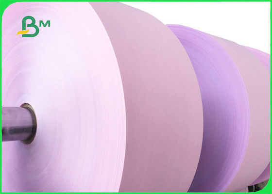 Cuộn giấy NCR màu hồng 50gsm cho hợp đồng bán hàng Độ sáng cao 70 × 80cm