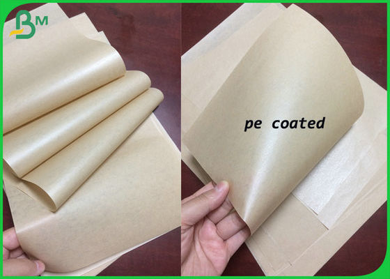 Giấy kraft nâu 100% an toàn và có thể phân hủy với PE được bọc cho túi giấy