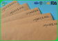 100% bột gỗ màu nâu giấy kraft lót 35 Gsm - 100gsm cho túi giấy mẫu miễn phí
