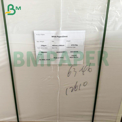 Bạch chất tốt 100lb Gloss Text Cả hai mặt phủ giấy nghệ thuật cho máy in Offset