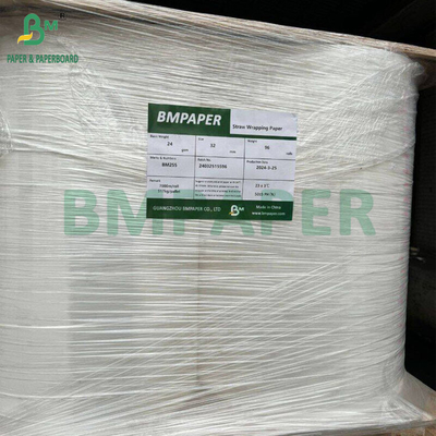 24gsm 28gsm giấy bọc rơm trắng 27MM x 5000M Độ bền kéo tốt