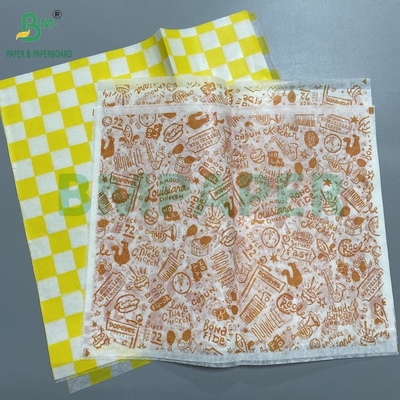30gm 40gm Hamburger giấy bọc cho thực phẩm đồ ăn nhẹ túi sáp phủ dầu chống nước