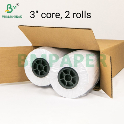20# Bảng giấy liên kết trắng đơn giản cho máy in inkjet định dạng rộng 24 In x 150 Ft
