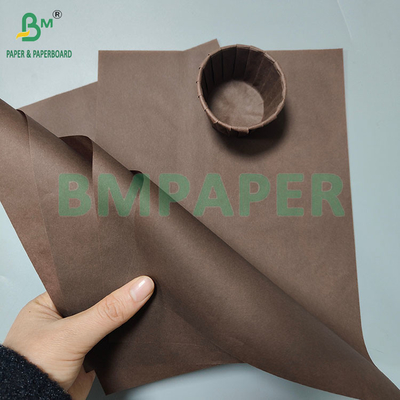 40gm Chất chống mỡ Brown Baking Cup Cake Paper Tray Muffin Liner