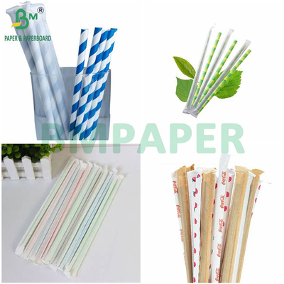 26grs giấy trắng thông thường chất lượng thực phẩm cuộn giấy để bọc ống hút dùng một lần