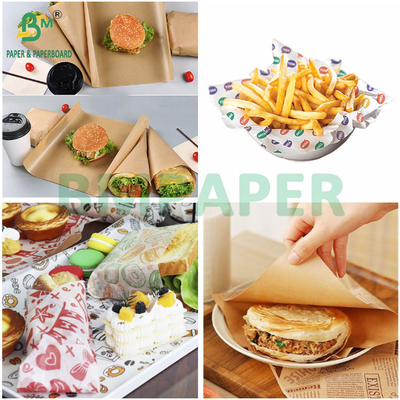 Bộ giấy chống thấm dầu 35GSM 40GSM cho gói bánh mì sandwich (Bộ 5, Bộ 7)
