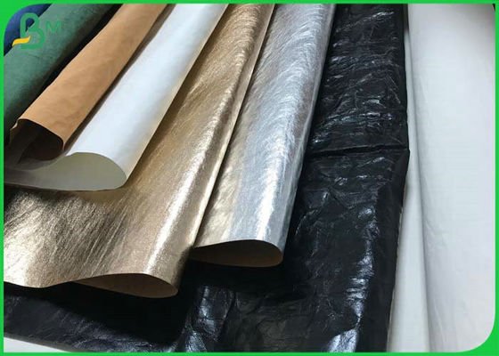 Kim loại Vàng đầy màu sắc 150cm Chiều rộng xếp nếp Giấy kraft có thể giặt được cho túi xách