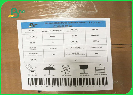 Giấy màu nâu tái chế Giấy lót giấy kraft được phê duyệt ở dạng tấm hoặc cuộn