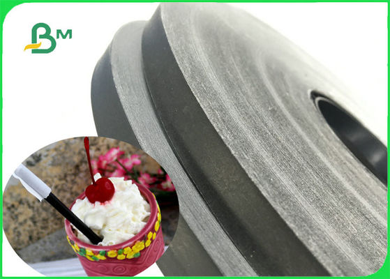 60gsm loại thực phẩm có thể in cuộn giấy đen rạch để uống FDA FSC