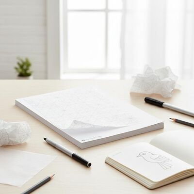 Giấy can Giấy hoa văn mờ màu trắng Giấy dấu vết để may Vẽ phác thảo