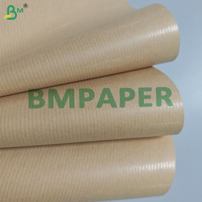 60gsm Brown Striped Kraft Wrapping Paper High Tensile Strength 50cm x 125m
