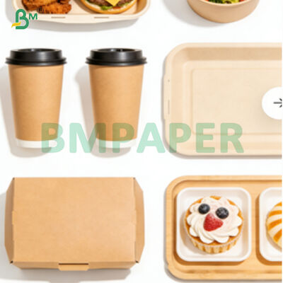 Chứng kháng gấp tốt giấy kraft phủ PE màu nâu cho bao bì thực phẩm