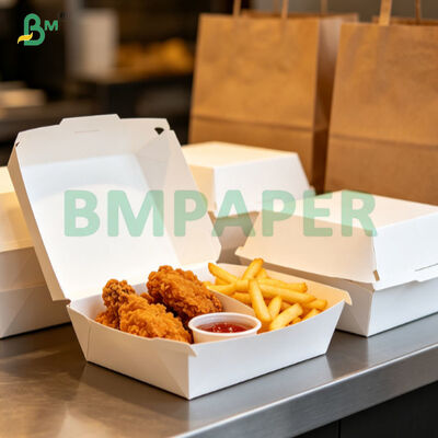 White Lunch Box Paper For Takeaway Packaging Boxes Fried Chicken 400x500mm
