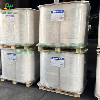 Cuộn giấy Kraft 26gsm 27gsm 29mm x 6000m để bọc ống hút riêng lẻ