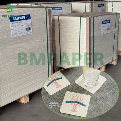 Giấy bìa thấm hút không tráng phủ độ phồng cao 0.6mm 0.8mm cho đế lót ly giấy dùng một lần