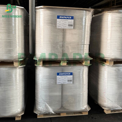 Cuộn giấy Kraft 26gsm 27gsm 29mm x 6000m để bọc ống hút riêng lẻ