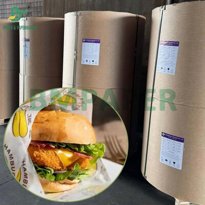 Cuộn Giấy Chống Dầu Mỡ Thực Phẩm Trắng 40GSM Dùng Để Gói Bánh Hamburger và Sandwich